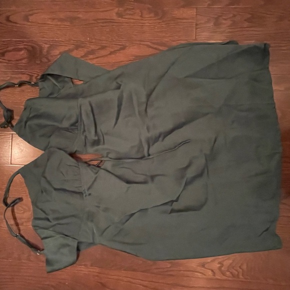 🆕 Peppermayo Exclusive - Flora Satin Mini Dress - Forest Green - Picture 6 of 6